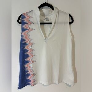 Page & Tuttle Women’s Medium Sleeveless Golf Tank Quarter Zip Cool Swing